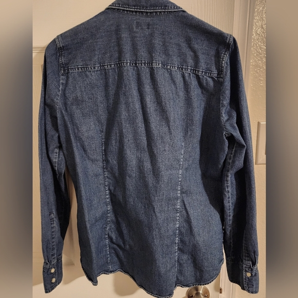 J. Crew Blue Denim Button-Up Shirt - Picture 2 of 3